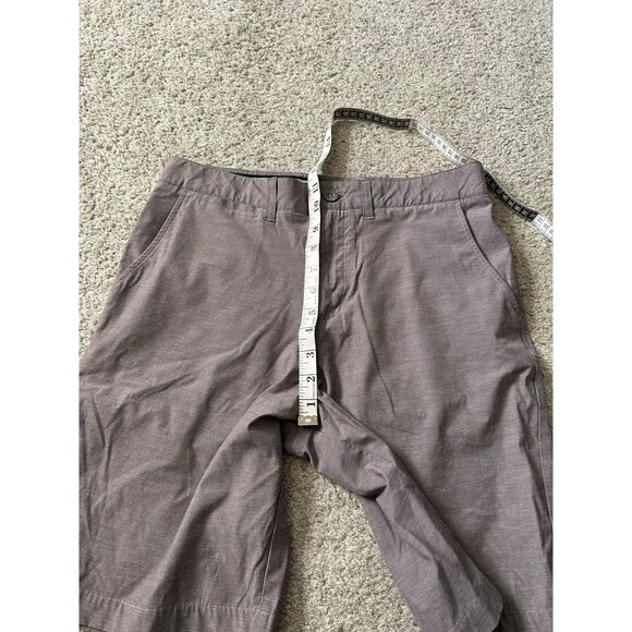 JOHNNIE-O Gray Microstripe Flat Front  9" Golf Shorts Men's Size 30 Gray Purple - Picture 6 of 6